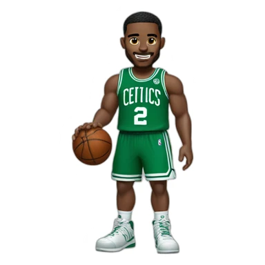 stitch wearing green boston celtics jersey sticker