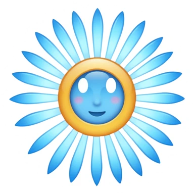 A lot of light blue rays  sticker