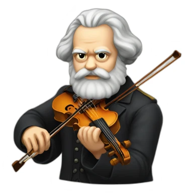 karl marx playing the violin sticker