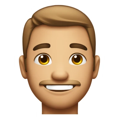 Classic emoji style of blushing yet suprised sticker