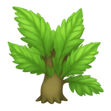  Green and Brown Kawaii Leaves-covered—Grass-Type-Bush-Fakemon-Creature full body sticker