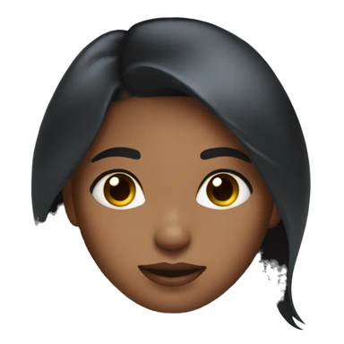 Skin care dark hair girl sticker