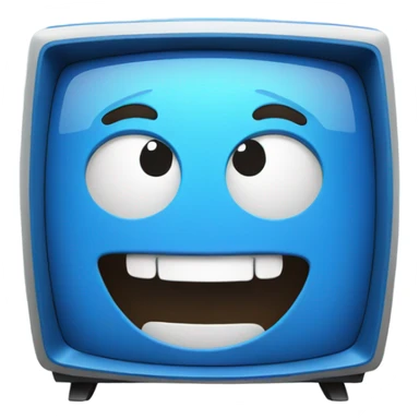 BLUE tv laughing sticker