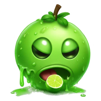 slime creature eating a lime while saying "i dont think thats true" sticker