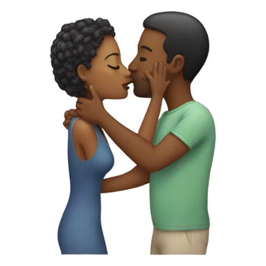 Man kissing woman sticker