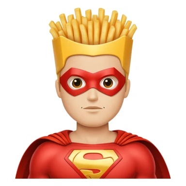 French fries superhero sticker