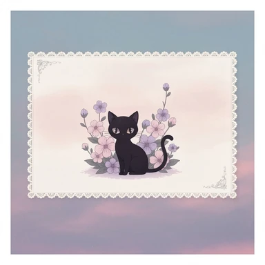 goth banner, cute, expressive, minimal, no text, variation 4 sticker