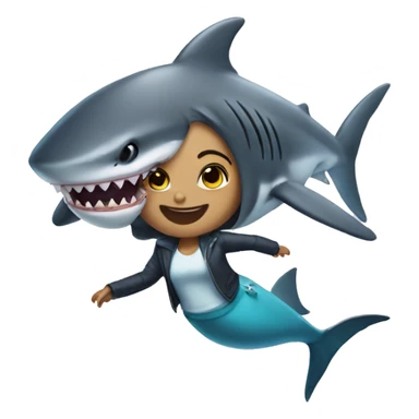 anthropomorphic shark girl sticker