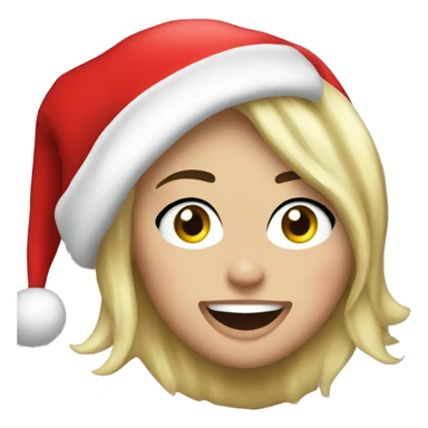 Miley Cyrus with santa hat sticker