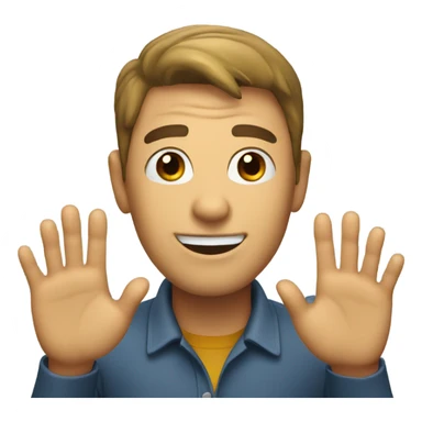 man saying hi  sticker