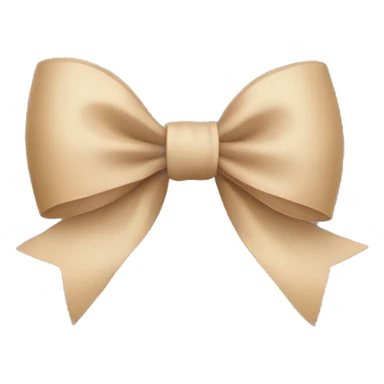 beige bow sticker