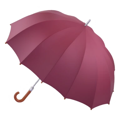 burgundy umbrella with a crystal handle in 3D emoji style sticker