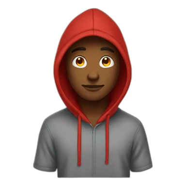Hoodie dude red Man sticker