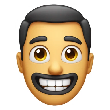 rolling eyes and smiling sticker