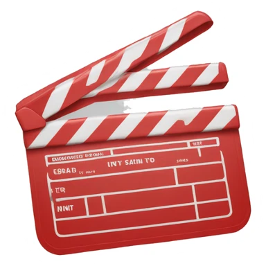 red movie clap sticker