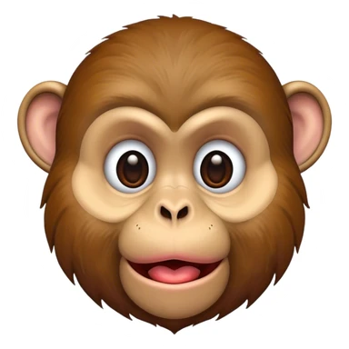 Monkey kiss face with big lips sticker