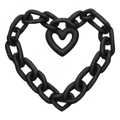 Black chains heart sticker