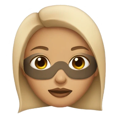 sleepy tan girl with eye mask sticker