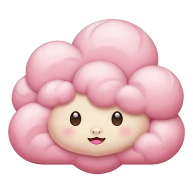 pink cloud, sleepy sticker