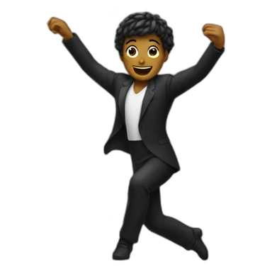 Personne noir qui danse  sticker