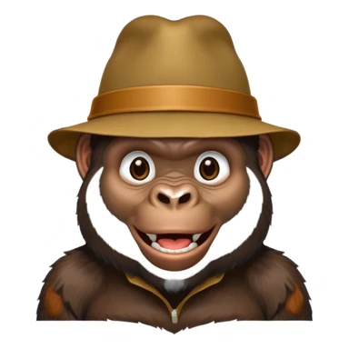 Gorrila wear hat sticker