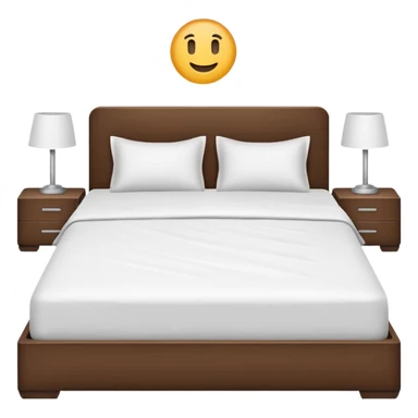 a modernù white bed with white bedsheets sticker
