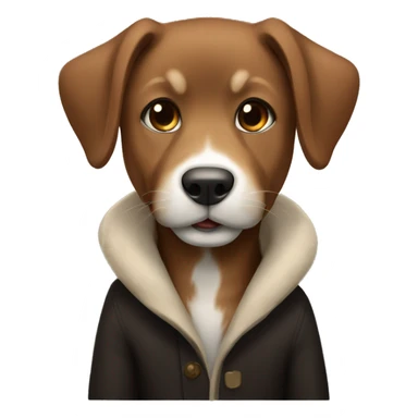 Brown and black coat alabai sticker