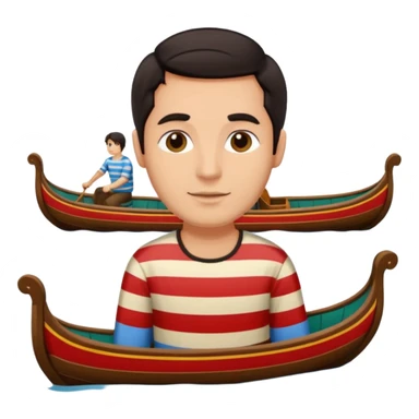 Ventian gondola with man sticker