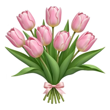 Cute Bouquet of Light pink tulips sticker