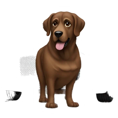 Brown big dog in a Bentley  sticker