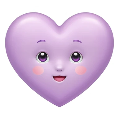 lilac heart kawaii sticker