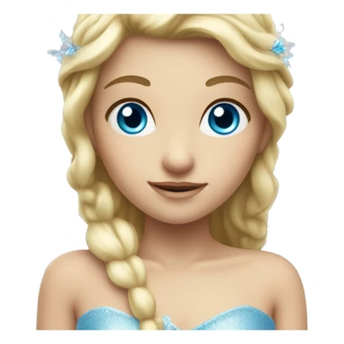 Blonde fairy princess with blue eyes sticker