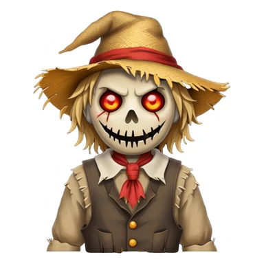 Scarecrow with Red Eyes horror look sticker