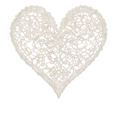 Lace heart sticker