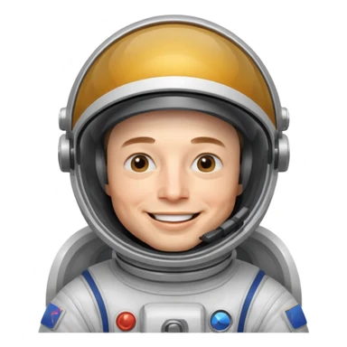Elon Musk in the space Happy sticker