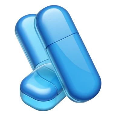 blister pack and blue pills sticker