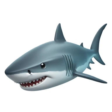 Shark with a car on its hand flying underwater sticker