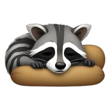 sleepy racoon sticker