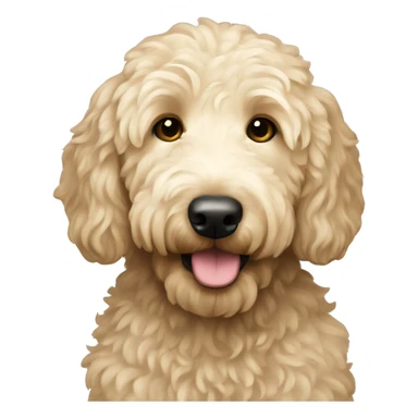 Cream goldendoodle sticker