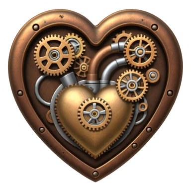 steampunk heart sticker