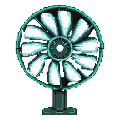 oscillating fan with spinning blades sticker