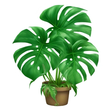 monstera plant sticker