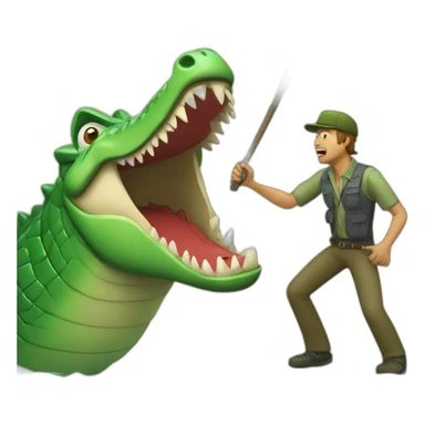 crocodile bashing sticker
