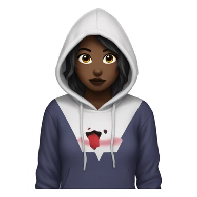 yandere hoodie woman sticker