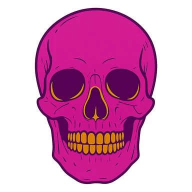 skull in a fourth unique color, vibrant distinct colors, artistic style, no background sticker