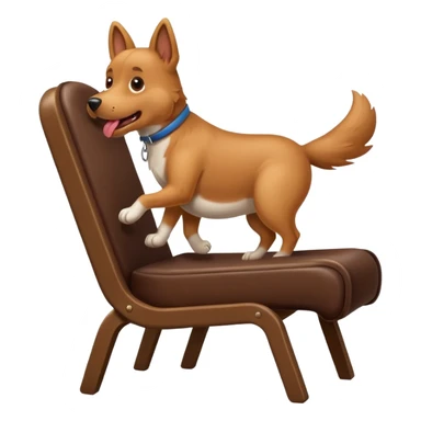 Dog humping a chair sticker
