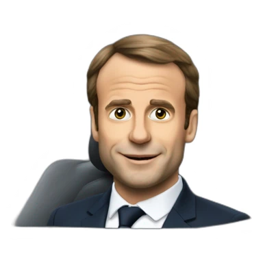 Macron dans une voiture  sticker