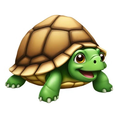 Poop emoji on a turtle sticker