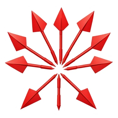 Six arrows it is stmbol of CHP that political party of turkey sticker