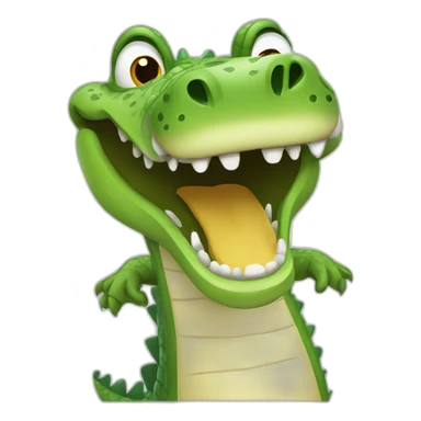Big smiling crocodile sticker